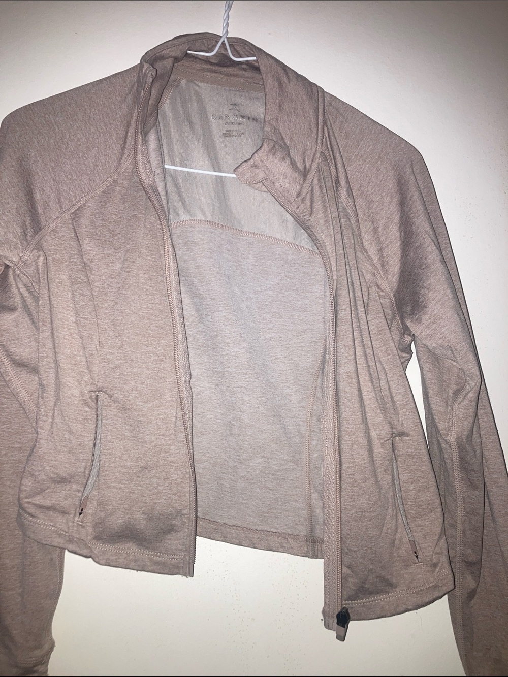 Danskin Light Mauve Zip-Up Jean Style Jacket